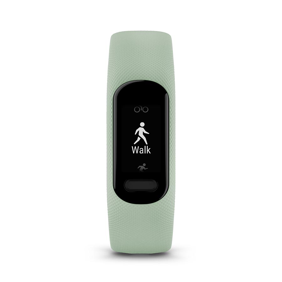 650465-01::5::650465-01::Garmin, vivosmart 5 S/M, Montre, Couleur de la montre: Noir, Bracelet: Menthe Fraîche - Silicone