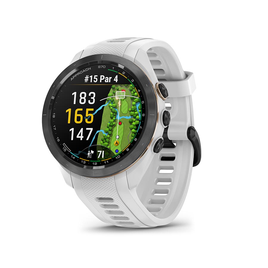 650507-02::0::650507-02::Garmin, Approach S70S, Montre, Couleur de la montre: Blanc, Bracelet: Blanc - Silicone