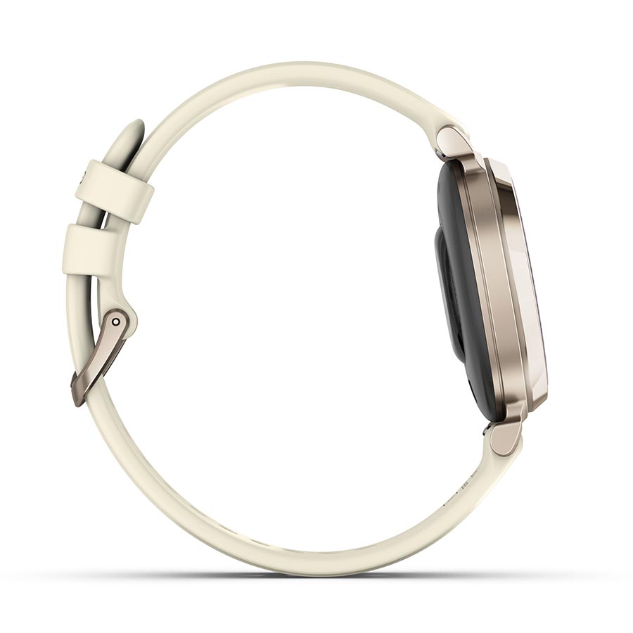 650511-01::4::650511-01::Garmin, Lily 2, Montre, Couleur de la montre: Crème Or, Bracelet: Coconut - Silicone