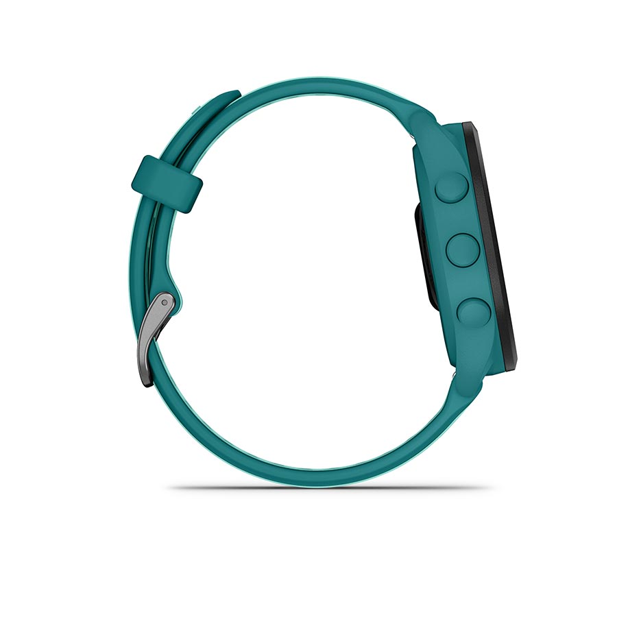 650513-02::6::650513-02::Garmin, Forerunner 165 Music, Montre, Couleur de la montre: Turquoise, Bracelet: Aqua - Silicone