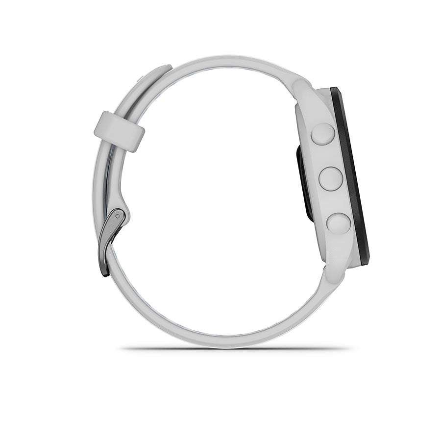 650513-03::6::650513-03::Garmin, Forerunner 165 Music, Montre, Couleur de la montre: Gris, Bracelet: Pierre Blanche - Silicone