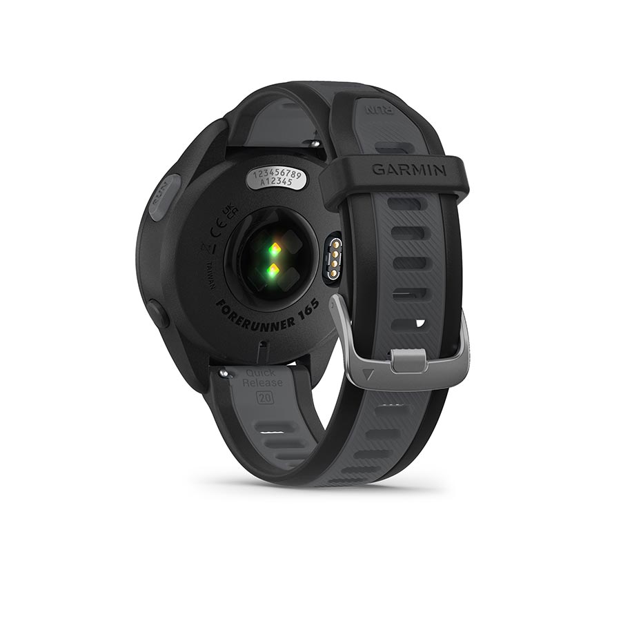 650513-04::5::650513-04::Garmin, Forerunner 165 Music, Montre, Couleur de la montre: Noir, Bracelet: Ardoise - Silicone