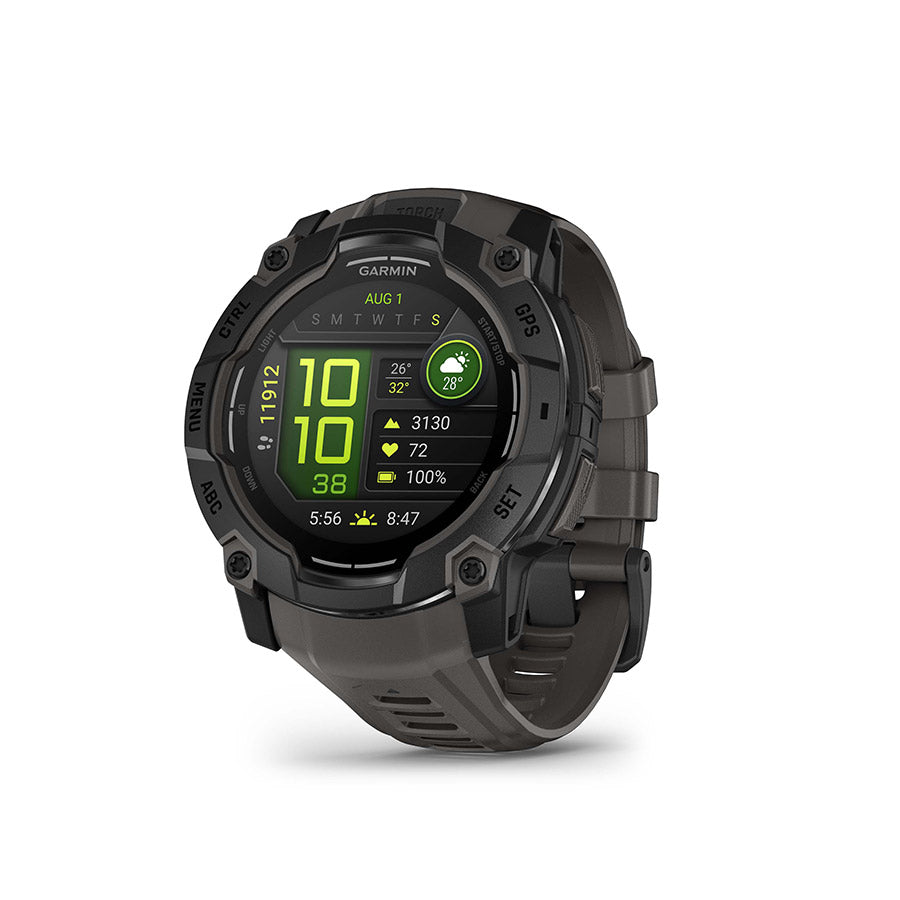 650540-02::0::650540-02::Garmin, Instinct 3 50mm AMOLED, Montre, Couleur de la montre: Noir, Bracelet: Anthracite - Silicone