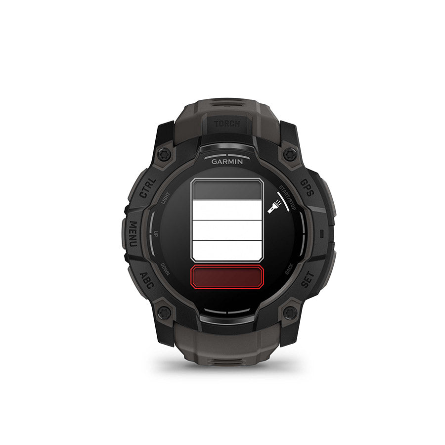 650540-02::5::650540-02::Garmin, Instinct 3 50mm AMOLED, Montre, Couleur de la montre: Noir, Bracelet: Anthracite - Silicone