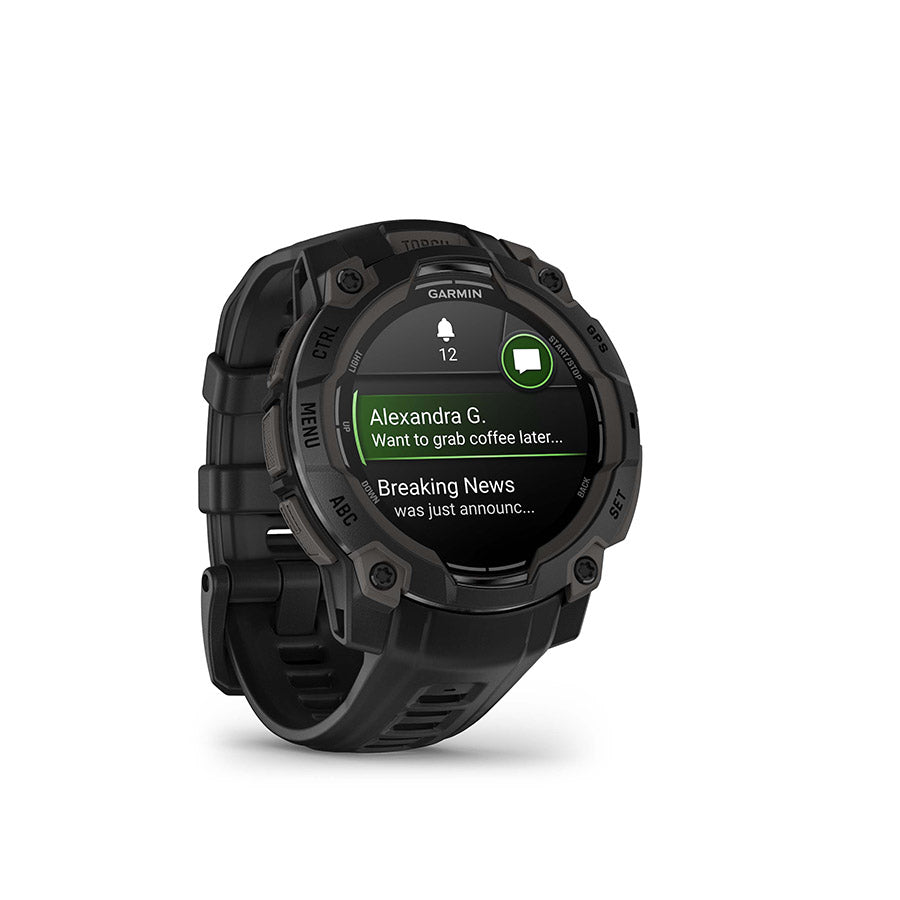 650541-02::2::650541-02::Garmin, Instinct 3 45mm AMOLED, Montre, Couleur de la montre: Noir, Bracelet: Noir - Silicone