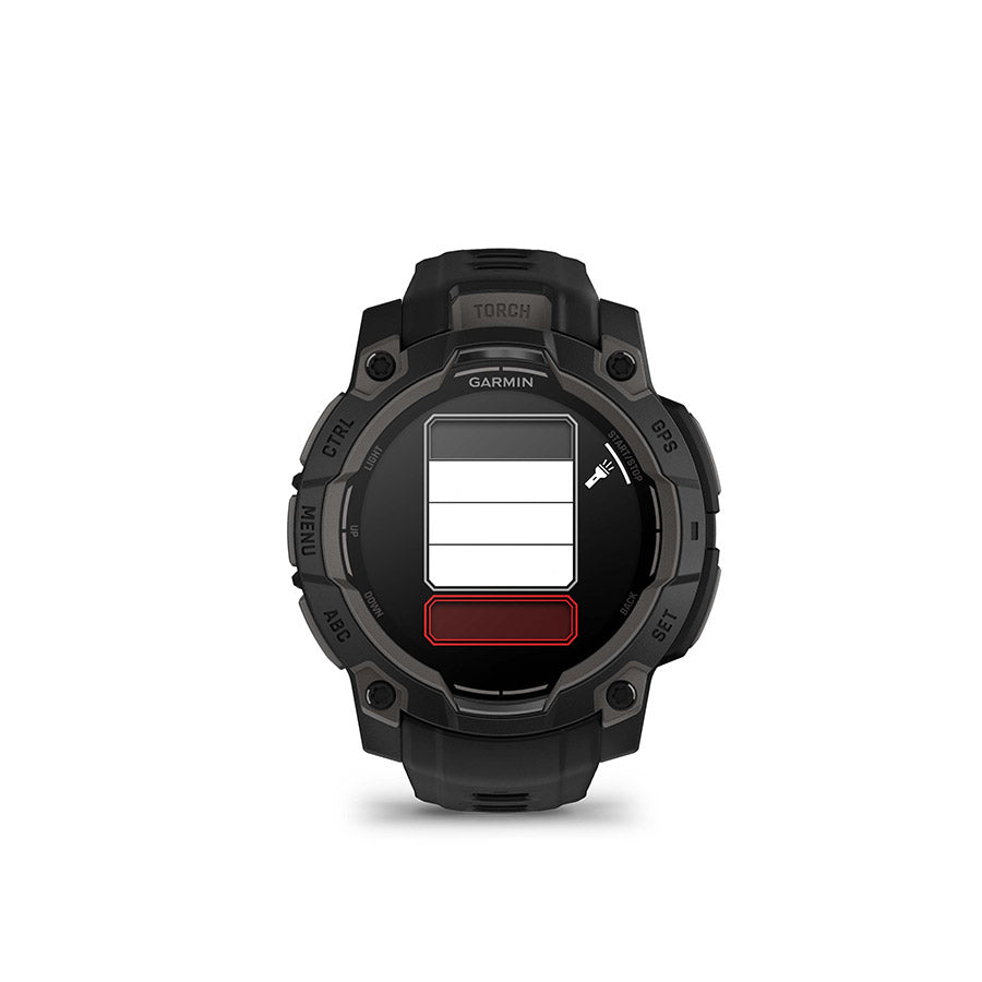 650541-02::5::650541-02::Garmin, Instinct 3 45mm AMOLED, Montre, Couleur de la montre: Noir, Bracelet: Noir - Silicone