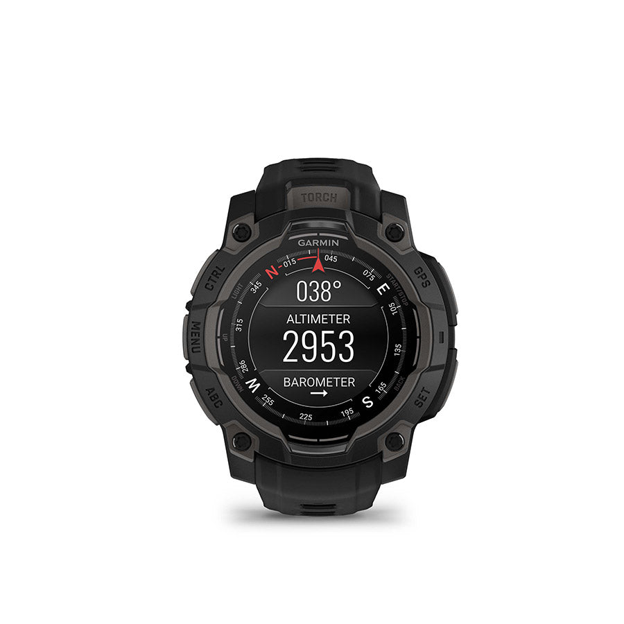 650541-02::7::650541-02::Garmin, Instinct 3 45mm AMOLED, Montre, Couleur de la montre: Noir, Bracelet: Noir - Silicone