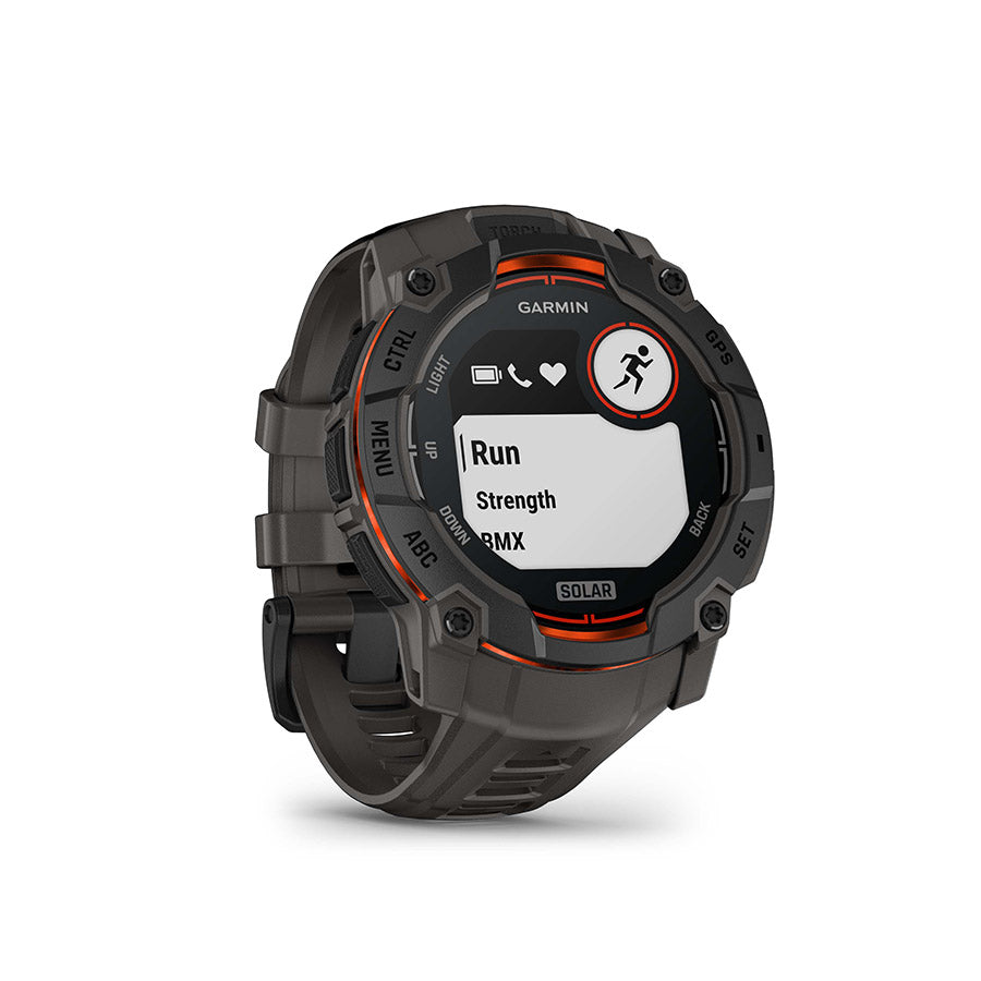 650542-01::2::650542-01::Garmin, Instinct 3 50mm Solar, Montre, Couleur de la montre: Noir, Bracelet: Anthracite - Silicone