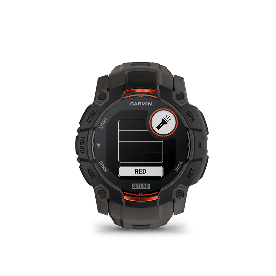 650542-01::6::650542-01::Garmin, Instinct 3 50mm Solar, Montre, Couleur de la montre: Noir, Bracelet: Anthracite - Silicone