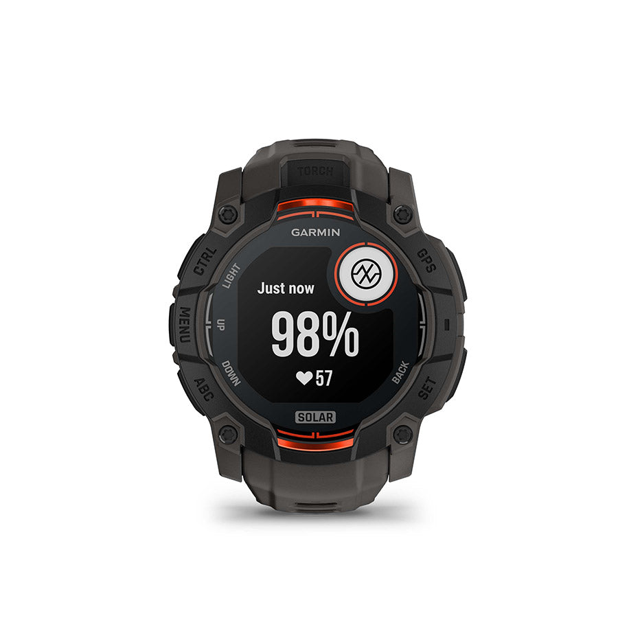 650542-01::8::650542-01::Garmin, Instinct 3 50mm Solar, Montre, Couleur de la montre: Noir, Bracelet: Anthracite - Silicone