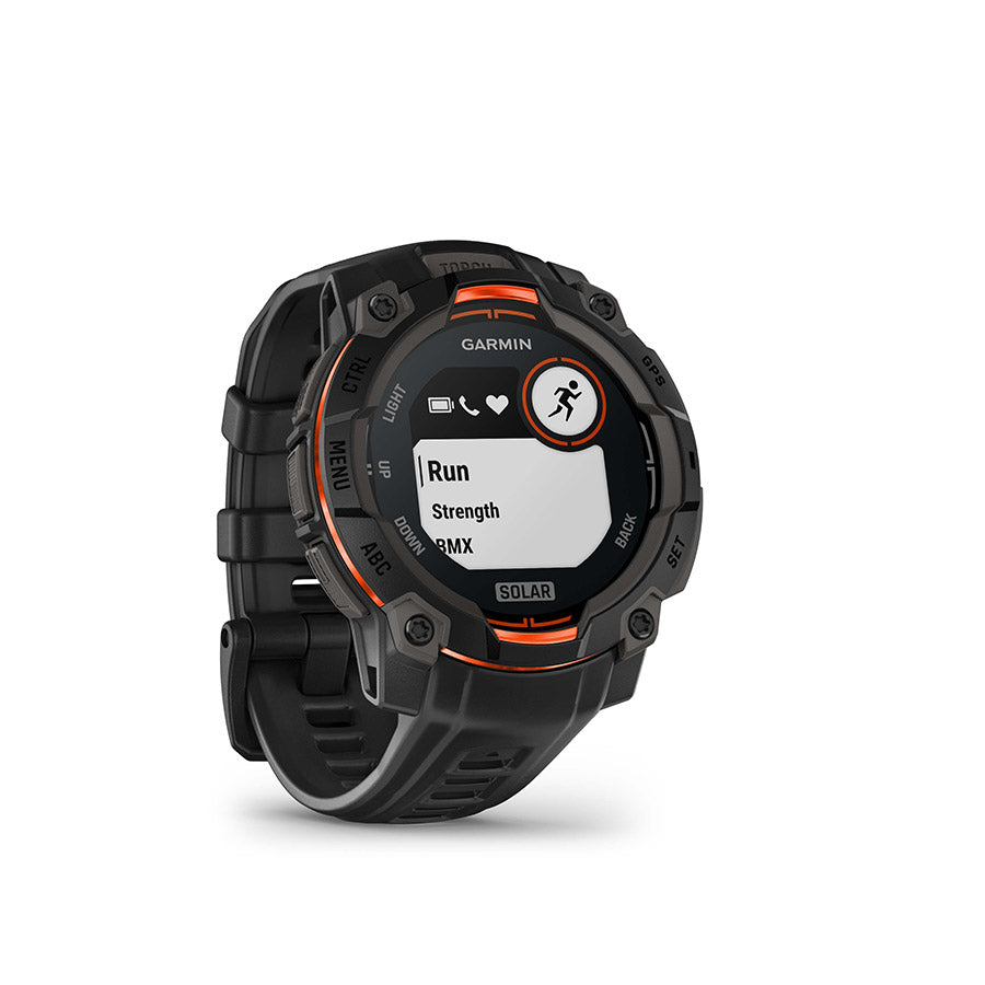 650543-01::2::650543-01::Garmin, Instinct 3 45mm Solar, Montre, Couleur de la montre: Noir, Bracelet: Noir - Silicone