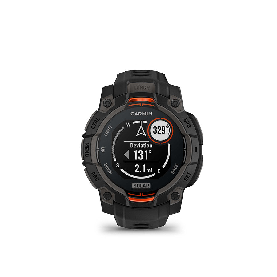 650543-01::10::650543-01::Garmin, Instinct 3 45mm Solar, Montre, Couleur de la montre: Noir, Bracelet: Noir - Silicone