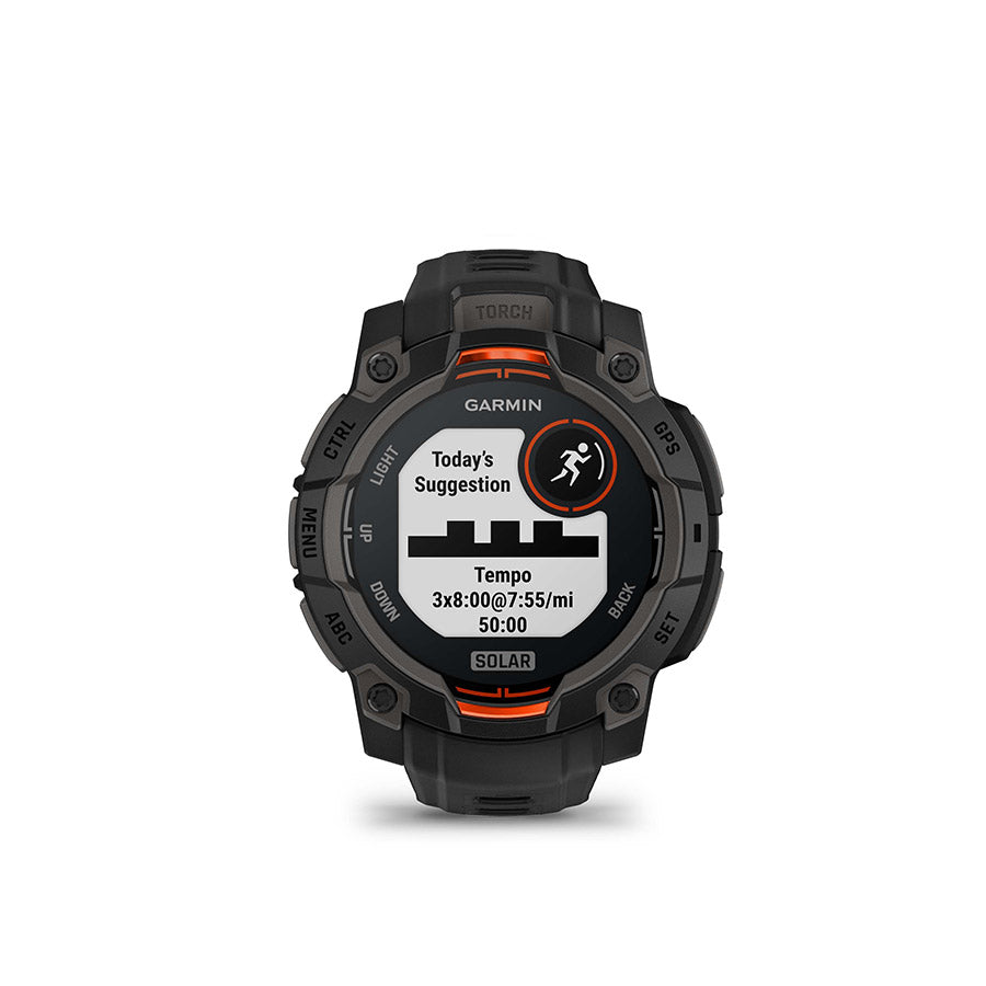 650543-01::16::650543-01::Garmin, Instinct 3 45mm Solar, Montre, Couleur de la montre: Noir, Bracelet: Noir - Silicone