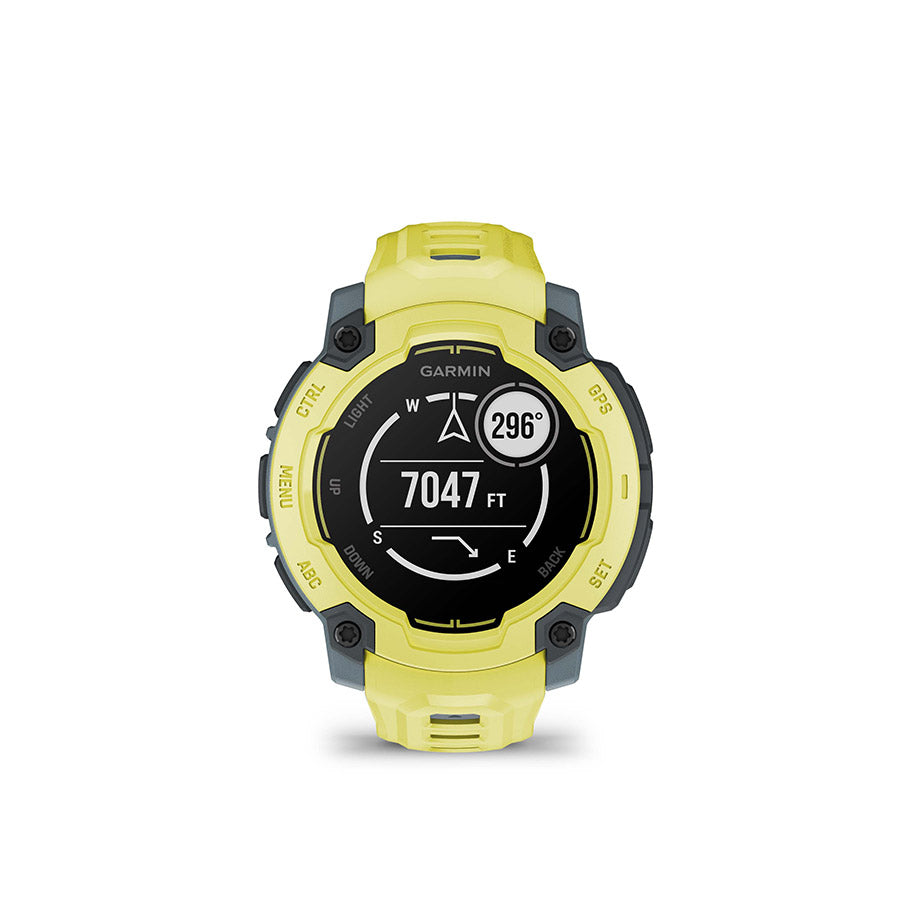 650544-01::3::650544-01::Garmin, Instinct E 45mm, Montre, Couleur de la montre: Lime électrique, Bracelet: Lime électrique - Silicone