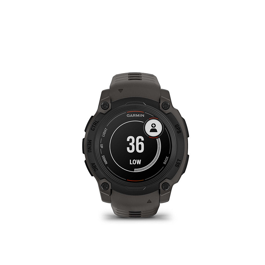 650545-02::7::650545-02::Garmin, Instinct E 40mm, Montre, Couleur de la montre: Noir, Bracelet: Anthracite - Silicone