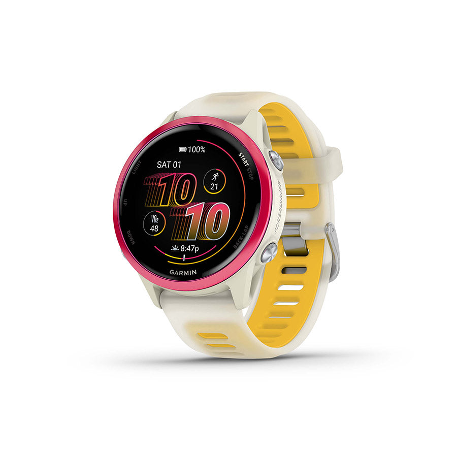 650552-03::0::650552-03::Garmin, Forerunner 570 42mm, Montre, Couleur de la montre: Os, Bracelet: Os Translucide/Mangue - Silicone