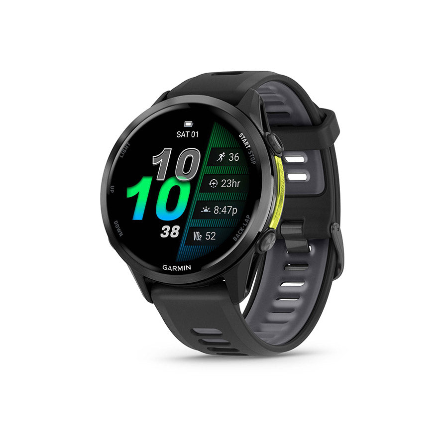 650554-01::0::650554-01::Garmin, Forerunner 970, Montre, Couleur de la montre: Noir, Bracelet: Noir/Pierre Blanche Translucide - Silicone