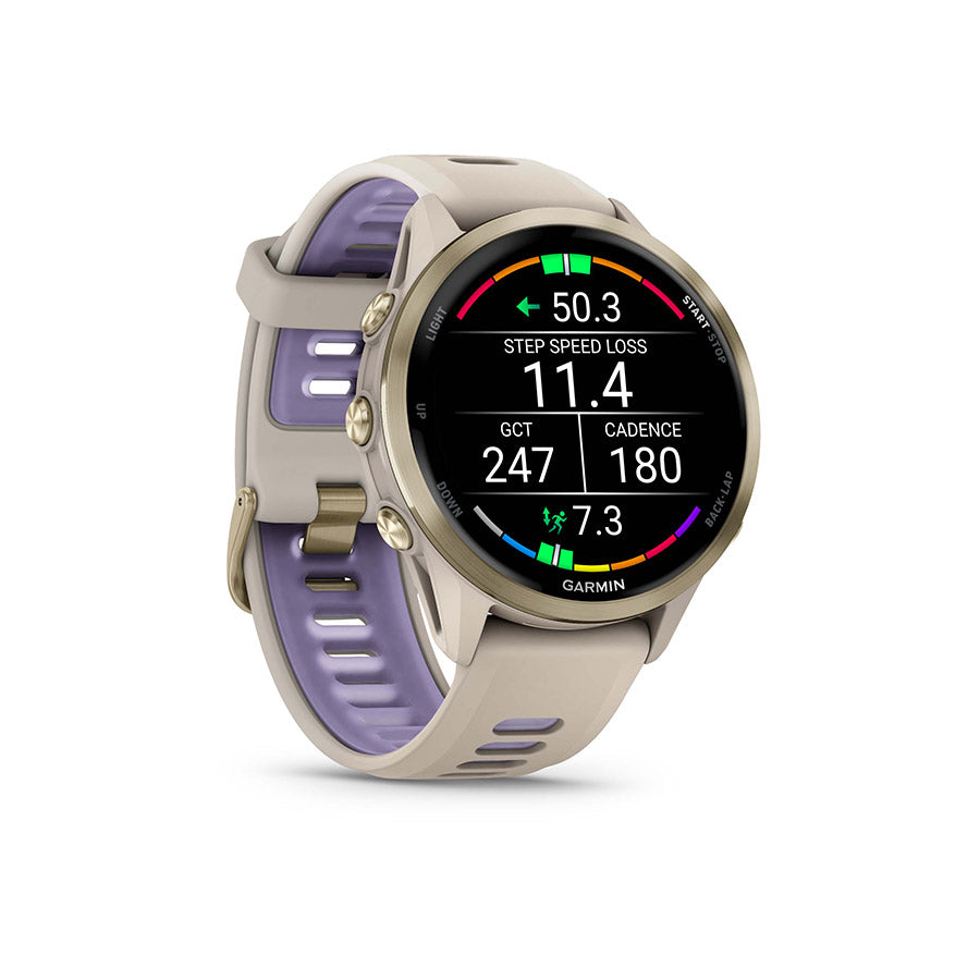650554-03::2::650554-03::Garmin, Forerunner 970, Montre, Couleur de la montre: Gris Français, Bracelet: Gris Français/Indigo Translucide - Silicone