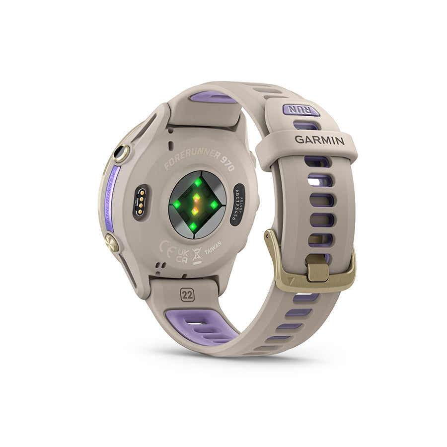 650554-03::6::650554-03::Garmin, Forerunner 970, Montre, Couleur de la montre: Gris Français, Bracelet: Gris Français/Indigo Translucide - Silicone