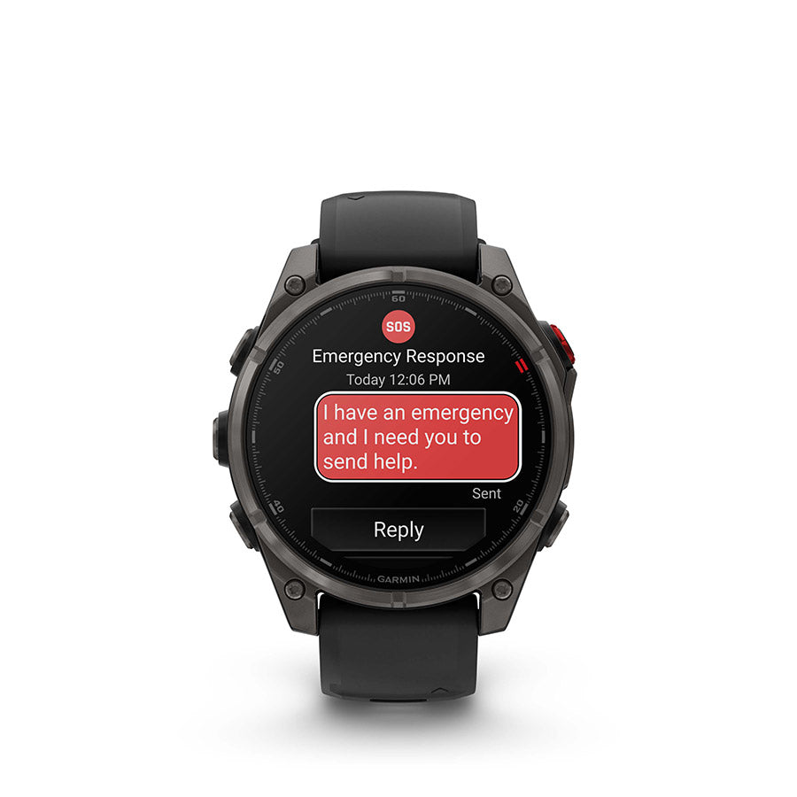 650560-01::5::650560-01::Garmin, fenix 8 Pro 47 mm- AMOLED Sap., Montre, Couleur de la montre: Gris, Bracelet: Noir/ Gris caillou - Silicone