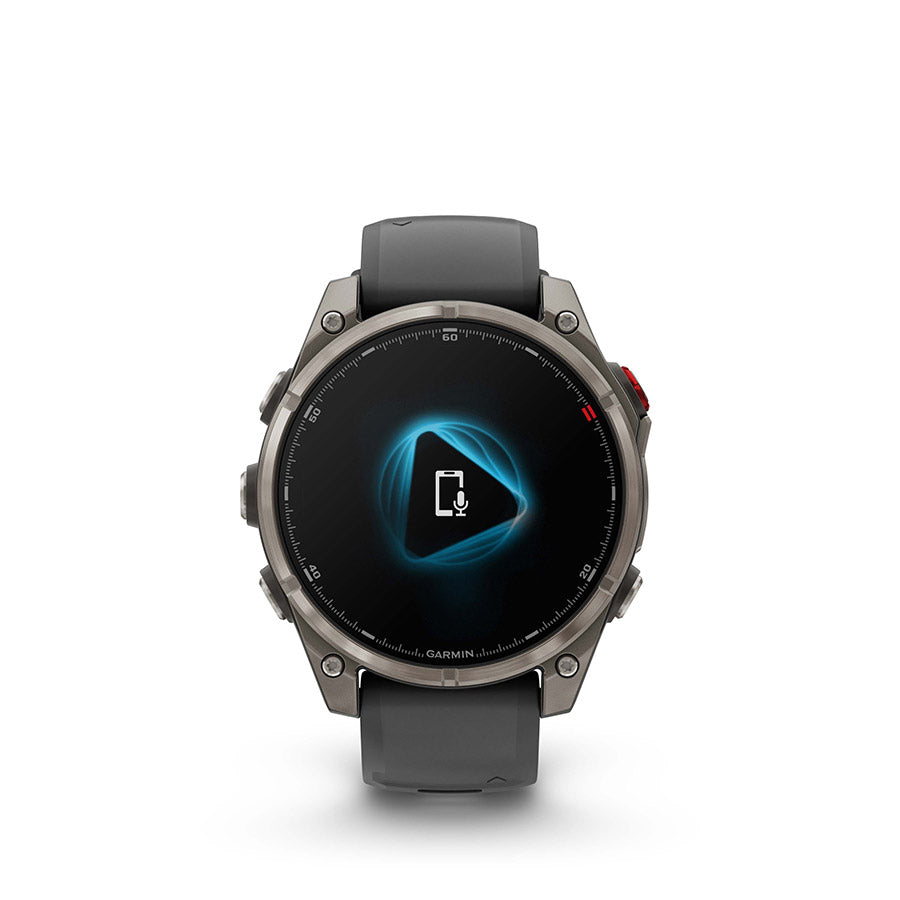 650560-02::10::650560-02::Garmin, fenix 8 Pro 47 mm- AMOLED Sap., Montre, Couleur de la montre: Gris, Bracelet: Noir - Silicone