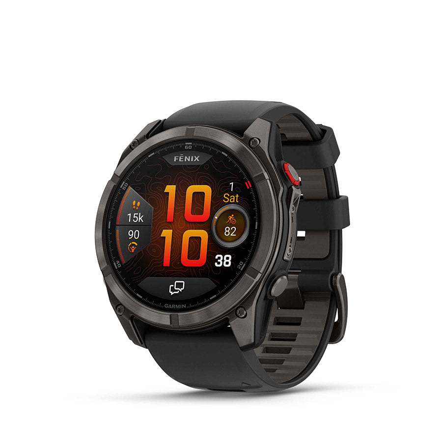 650561-01::0::650561-01::Garmin, fenix 8 Pro 51 mm- AMOLED Sap., Montre, Couleur de la montre: Gris, Bracelet: Noir/ Gris caillou - Silicone