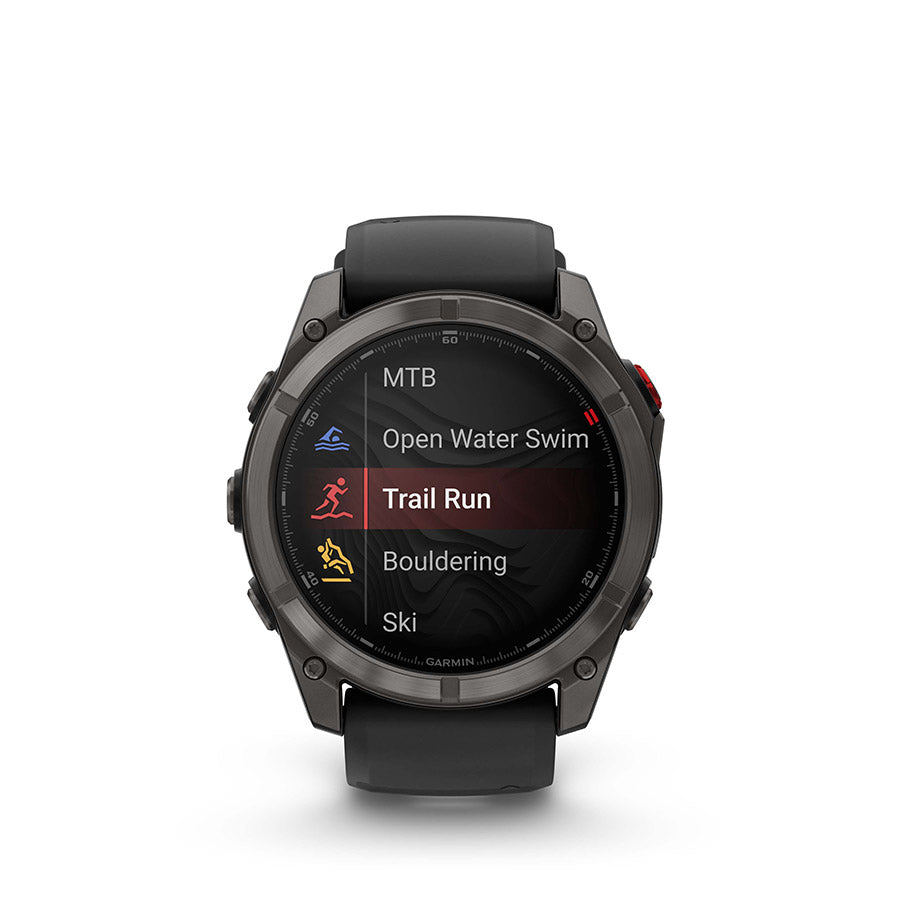650561-01::7::650561-01::Garmin, fenix 8 Pro 51 mm- AMOLED Sap., Montre, Couleur de la montre: Gris, Bracelet: Noir/ Gris caillou - Silicone