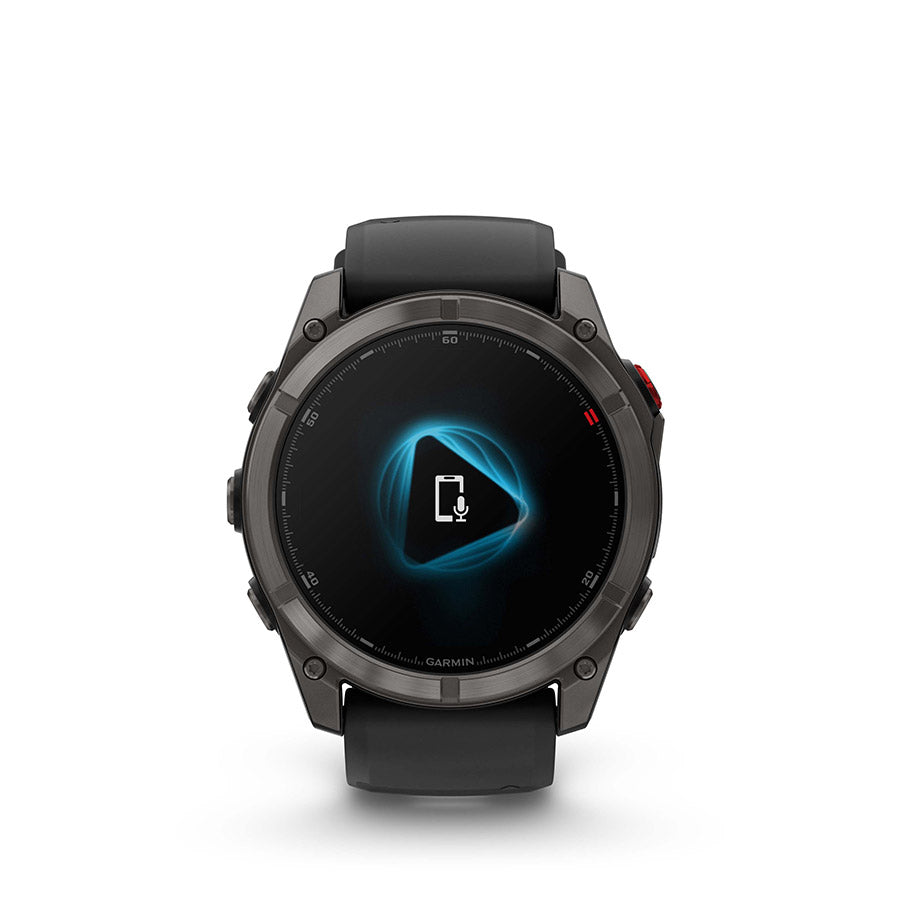650561-01::10::650561-01::Garmin, fenix 8 Pro 51 mm- AMOLED Sap., Montre, Couleur de la montre: Gris, Bracelet: Noir/ Gris caillou - Silicone