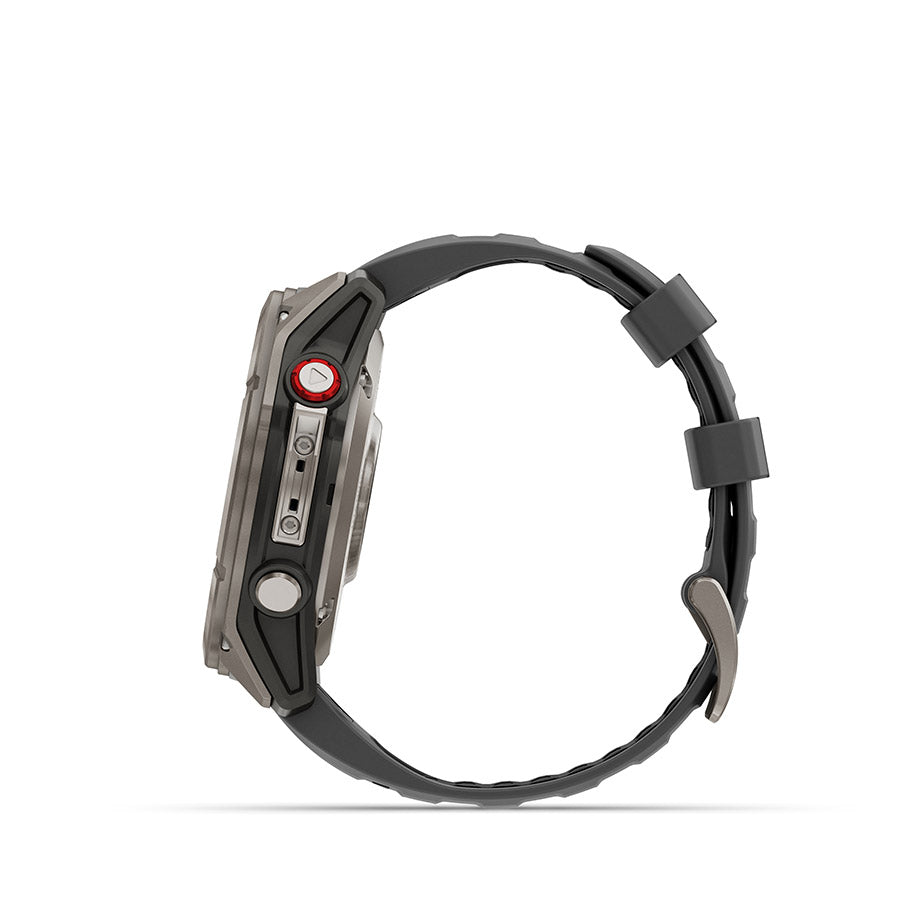 650561-02::4::650561-02::Garmin, fenix 8 Pro 51 mm- AMOLED Sap., Montre, Couleur de la montre: Gris, Bracelet: Noir - Silicone