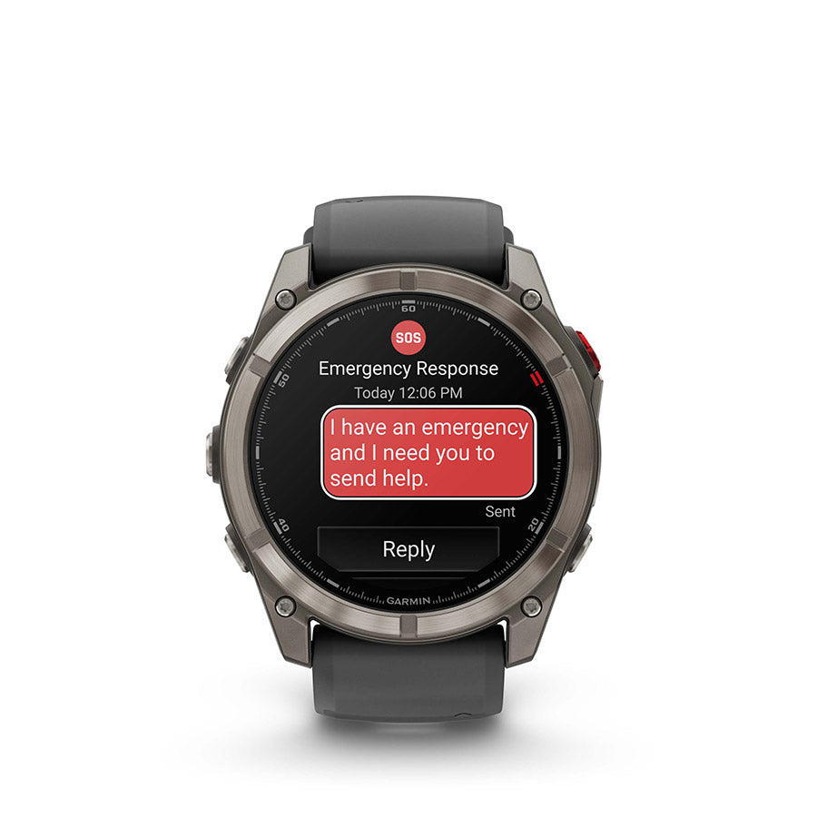 650561-02::5::650561-02::Garmin, fenix 8 Pro 51 mm- AMOLED Sap., Montre, Couleur de la montre: Gris, Bracelet: Noir - Silicone