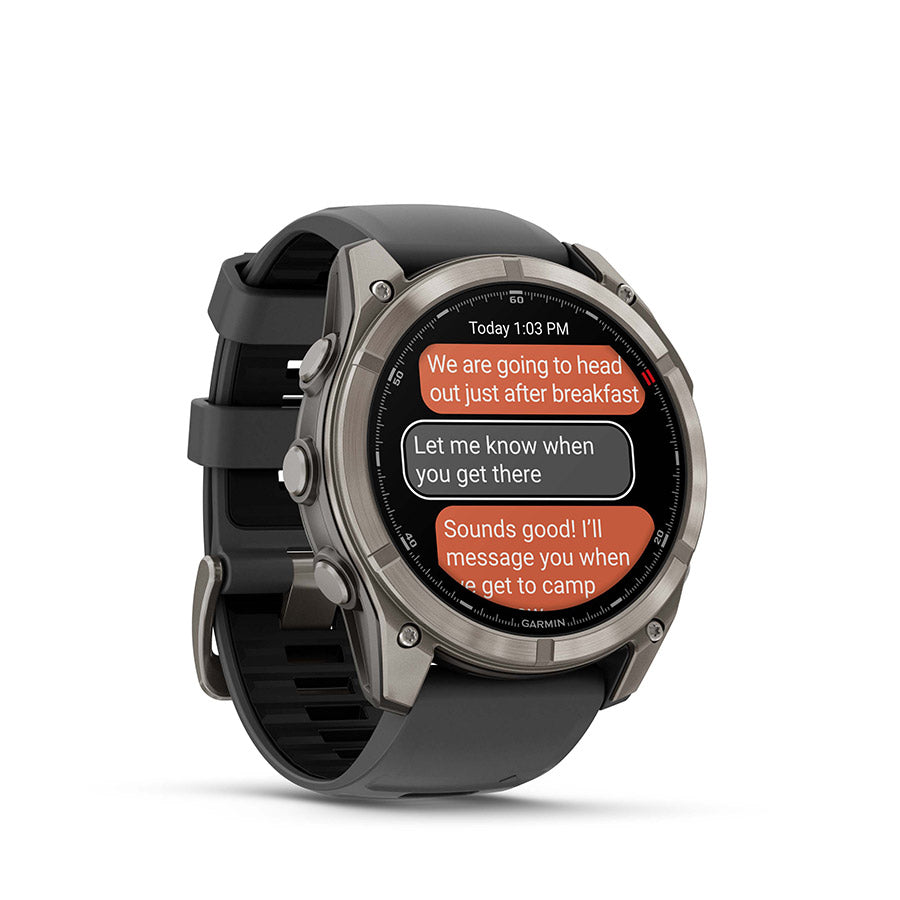 650561-02::6::650561-02::Garmin, fenix 8 Pro 51 mm- AMOLED Sap., Montre, Couleur de la montre: Gris, Bracelet: Noir - Silicone