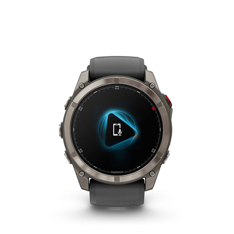 650561-02::10::650561-02::Garmin, fenix 8 Pro 51 mm- AMOLED Sap., Montre, Couleur de la montre: Gris, Bracelet: Noir - Silicone