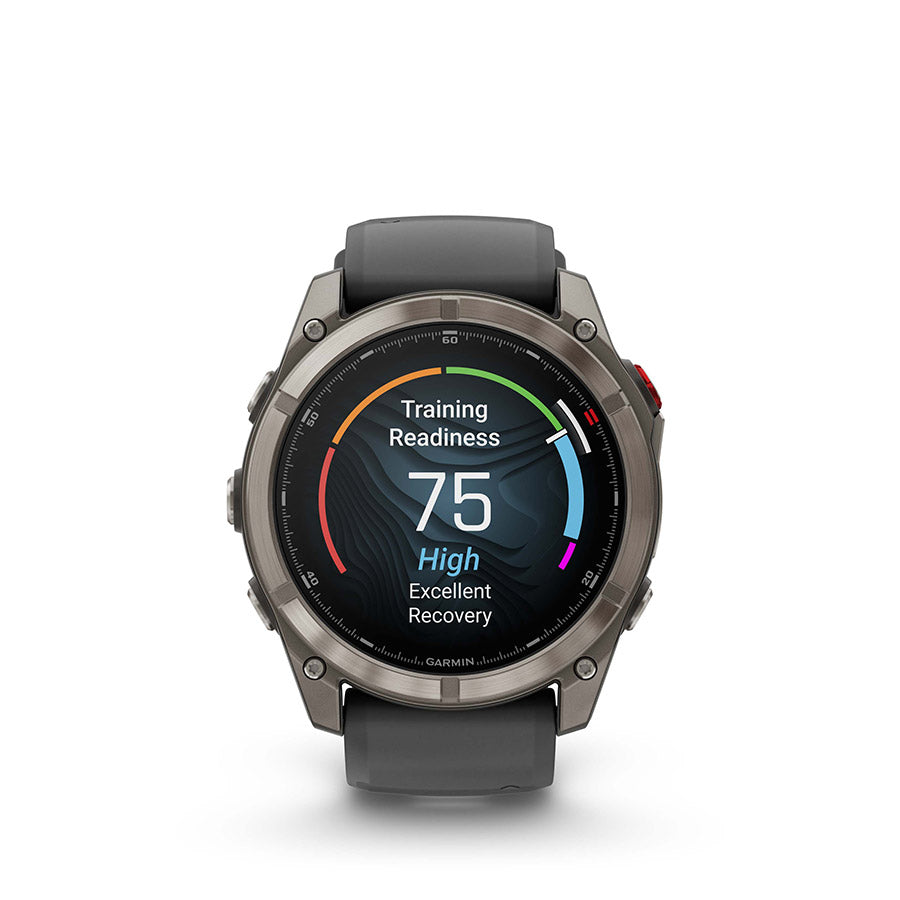 650561-02::11::650561-02::Garmin, fenix 8 Pro 51 mm- AMOLED Sap., Montre, Couleur de la montre: Gris, Bracelet: Noir - Silicone