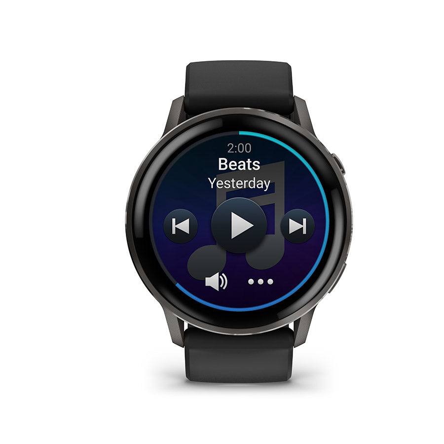 650562-01::3::650562-01::Garmin, Venu 4 45mm, Montre, Couleur de la montre: Ardoise, Bracelet: Noir - Silicone
