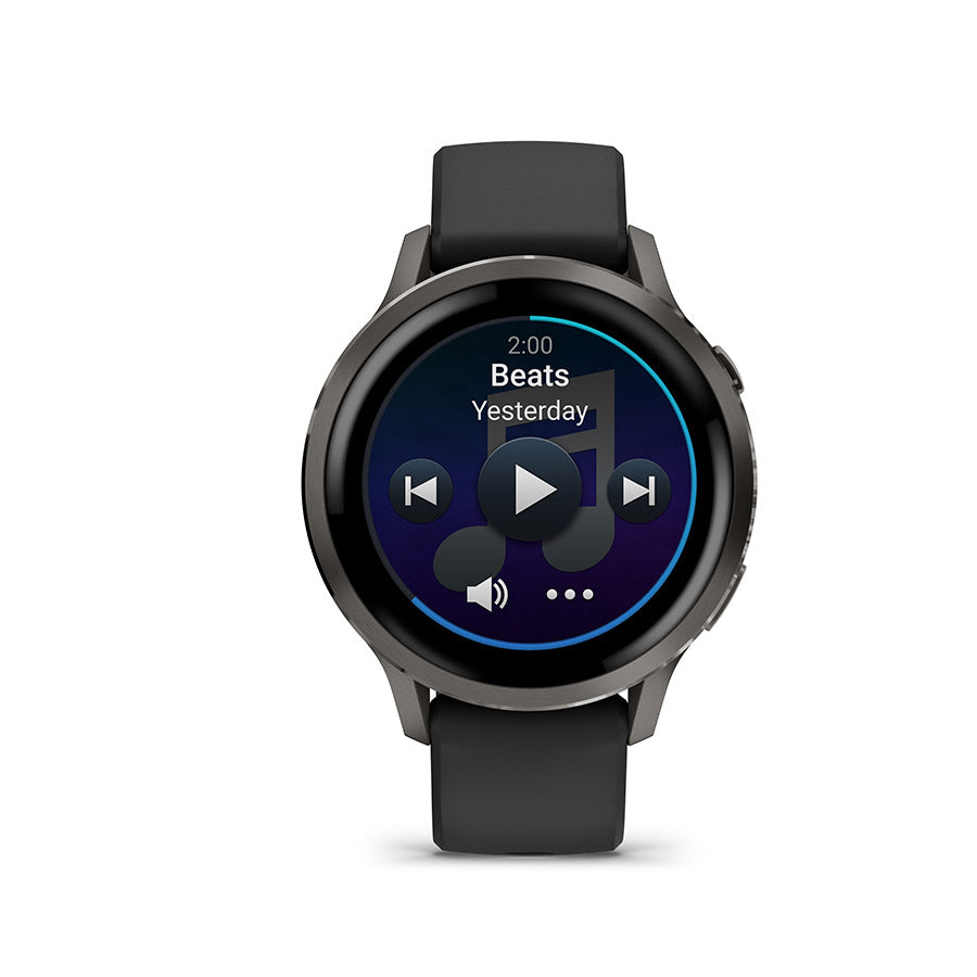 650563-03::3::650563-03::Garmin, Venu 4 41mm, Montre, Couleur de la montre: Ardoise, Bracelet: Noir - Silicone