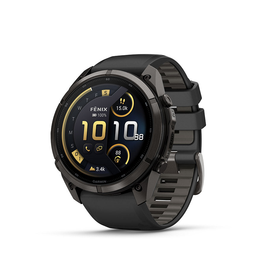 650575-02::0::650575-02::Garmin, fenix 9 Pro inReach 51mm, Montre, Couleur de la montre: Noir, Bracelet: Black/ Pebble Grey - Silicone