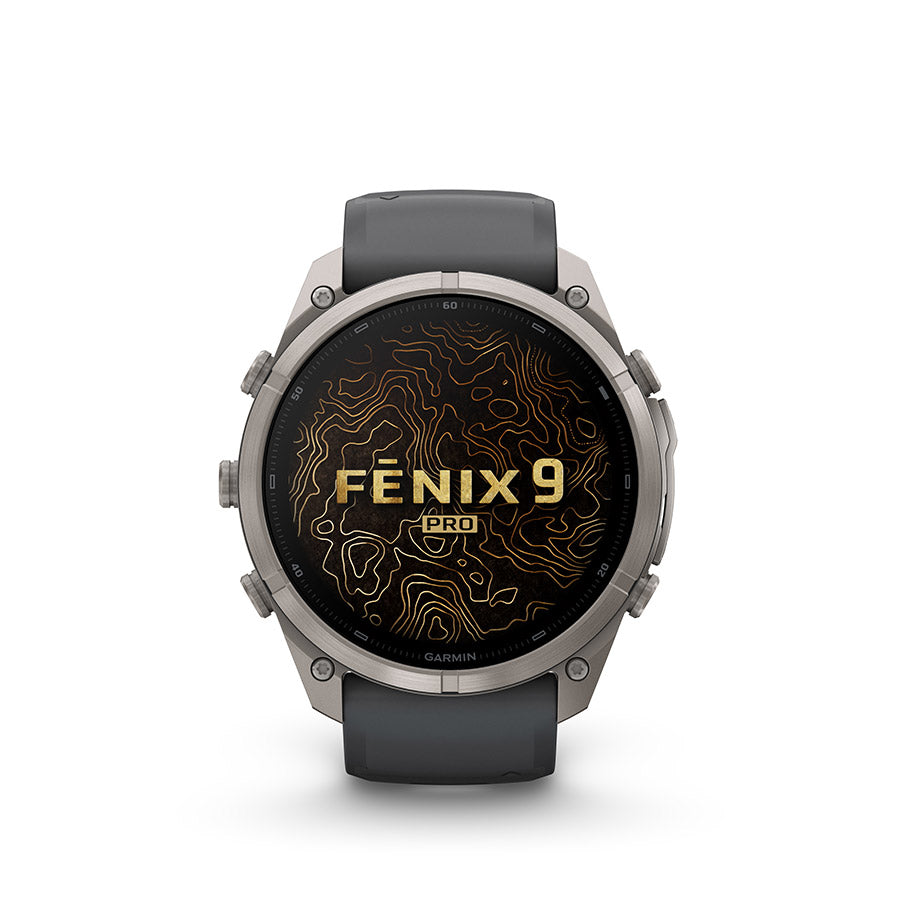 650575-03::4::650575-03::Garmin, fenix 9 Pro inReach 51mm, Montre, Couleur de la montre: Titane, Bracelet: Graphite/ Noir - Silicone