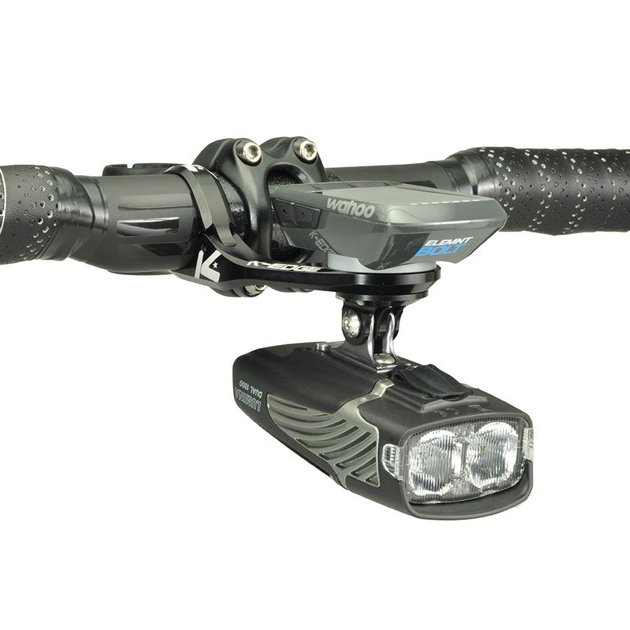 660334-01::2::660334-01::K-Edge, Wahoo Max Combo, Support de cyclomètre, Noir, 31.8mm