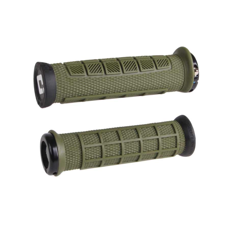 670303-05::0::670303-05::ODI, Elite Pro, Poignées, 130mm, Vert armée, Paire
