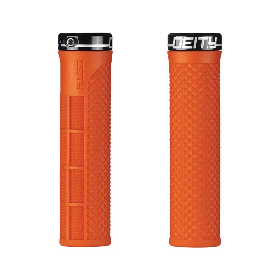 670656-06::0::670656-06::Deity, LockJaw, Poignées, 132mm, Orange, Paire