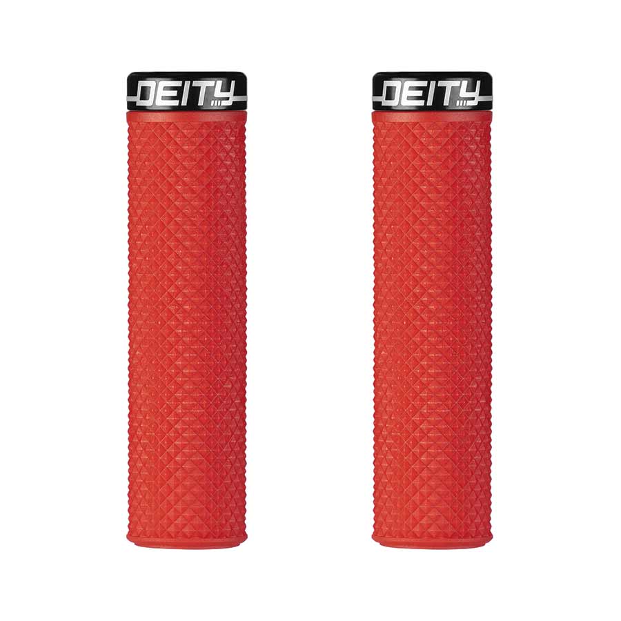 670657-03::0::670657-03::Deity, Supracush, Poignées, 133mm, Rouge, Paire