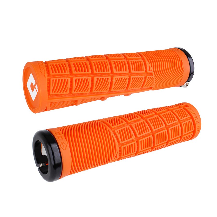 670724-03::0::670724-03::ODI, Reflex v2.1, Poignées, 135mm, Orange, Paire