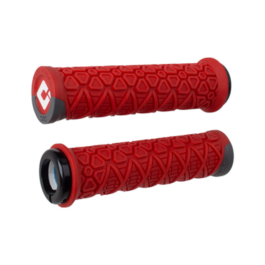 670809-06::0::670809-06::ODI, Vanquish v2.1, Poignées, Rouge/Graphite, Paire