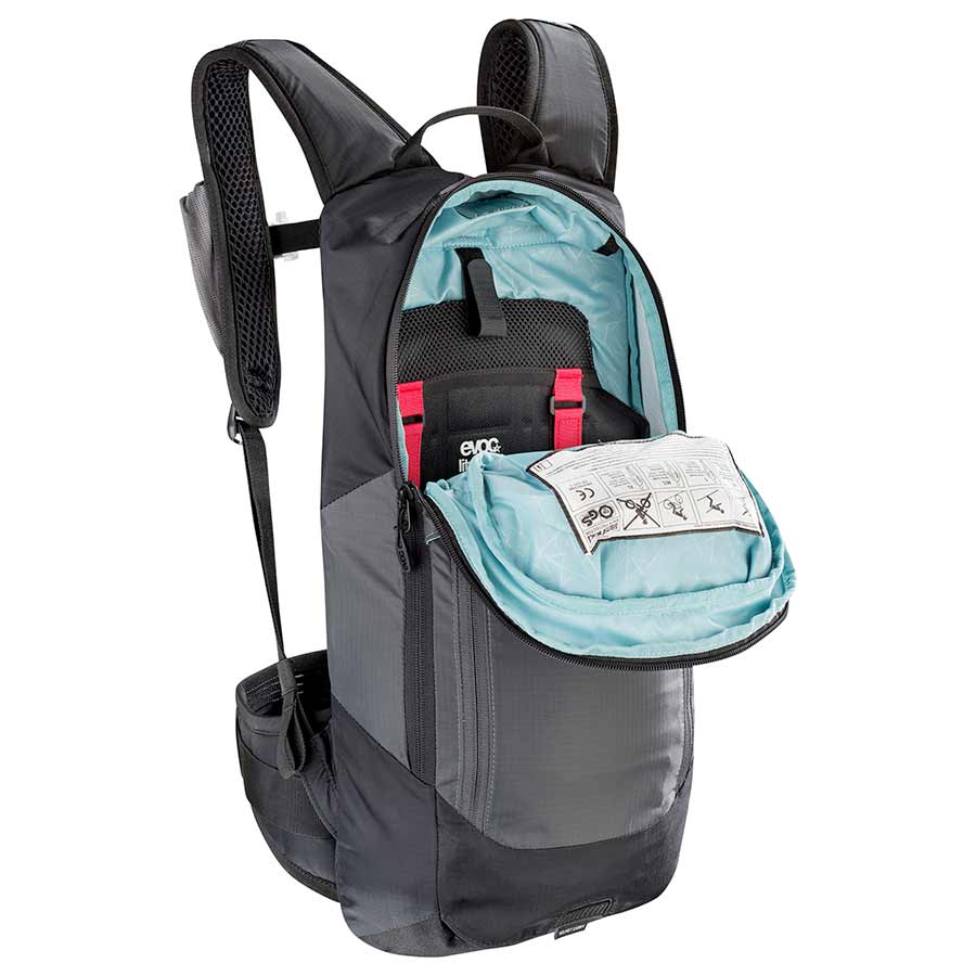 721228-02-S::5::721228-02-S::EVOC, FR Lite Race, Sac à dos avec protection, 10L, Gris carbone/Noir, S