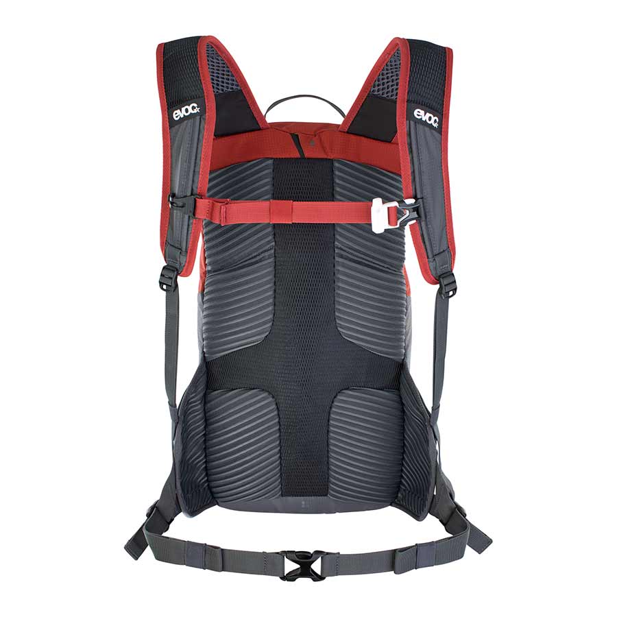 721368-02::1::721368-02::EVOC, Ride 12, Sac d'hydratation, Volume: 12L, Réservoir: Inclus (2L), Rouge Chili/Gris Carbone