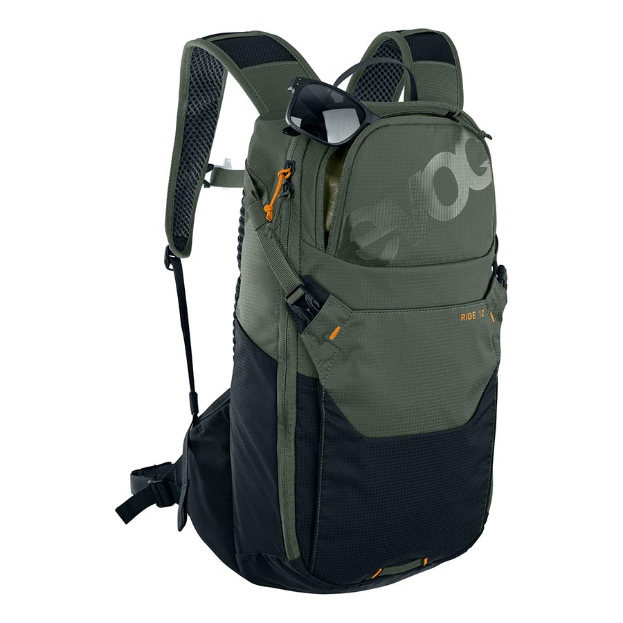 721368-07::2::721368-07::EVOC, Ride 12, Sac d'hydratation, Volume: 12L, Réservoir: Inclus (2L), Olive foncé/Noir