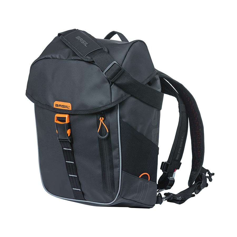 721416-01::0::721416-01::Basil, Miles, Sac à dos, 17L, Noir/Orange