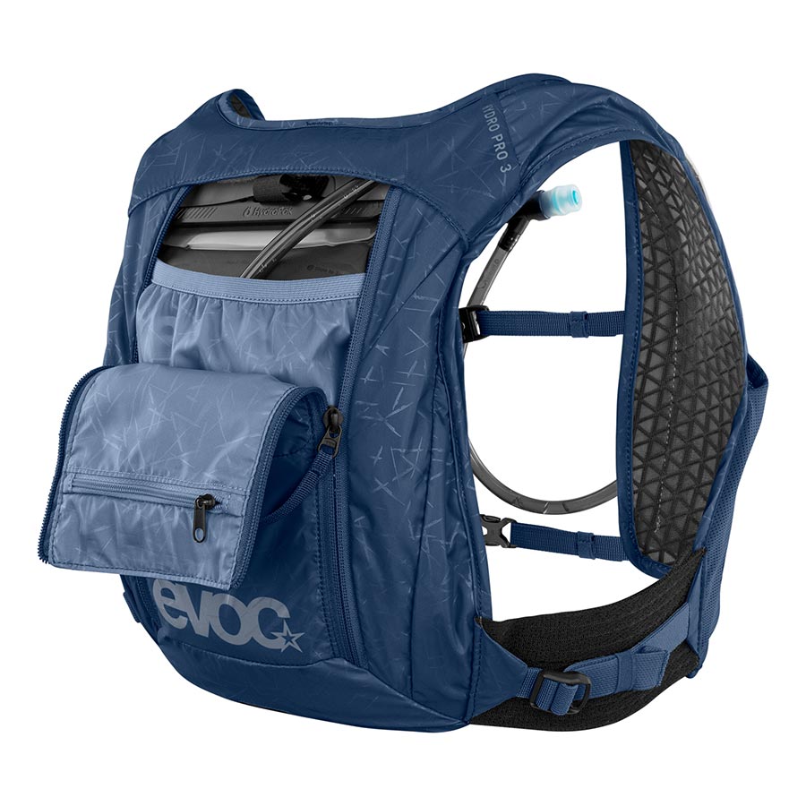 721437-03::5::721437-03::EVOC, Hydro Pro 3 + Réservoir 1.5L, Sac d'hydratation, Volume: 3L, Réservoir: Inclus (1.5L), Denim