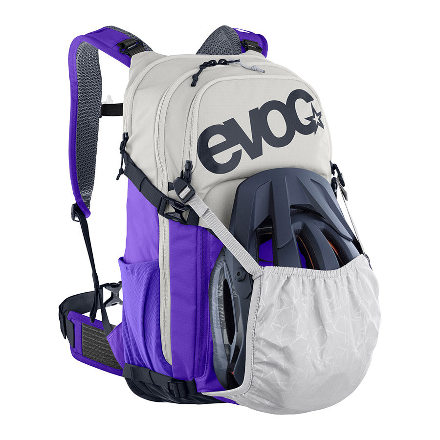 721510-04::3::721510-04::EVOC, Stage 18, Sac d'hydratation, Volume: 18L, Sable/Violet