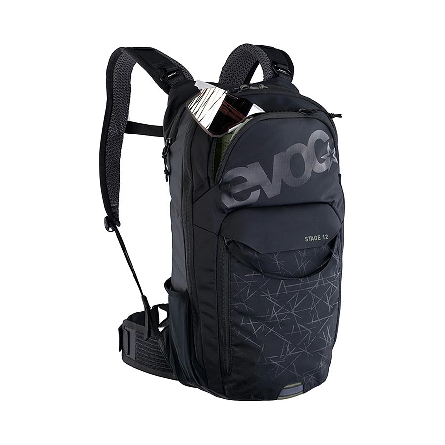 721511-01::2::721511-01::EVOC, Stage 12, Sac d'hydratation, Volume: 12L, Réservoir: Non inclus, Noir